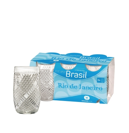 VASO VIDRIO RIO DE JANEIRO E X 6 
