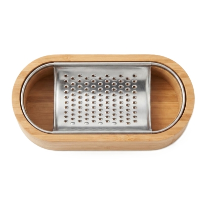 RALLADOR RACERO RECIPIENTE MADERA 15 X 7.5 CM