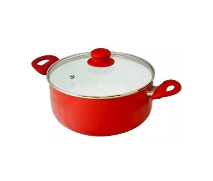 CACEROLA TEFLON CERAMICA ROJO Nª 26