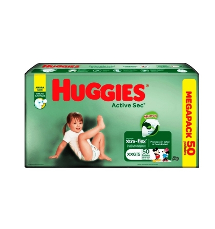 PAÑAL HUGGIES FLEXI HC XXG 50