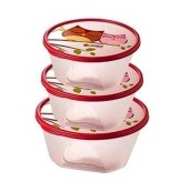 SET X 3 HERMETICO PLAST RED BUHO 210+370+740