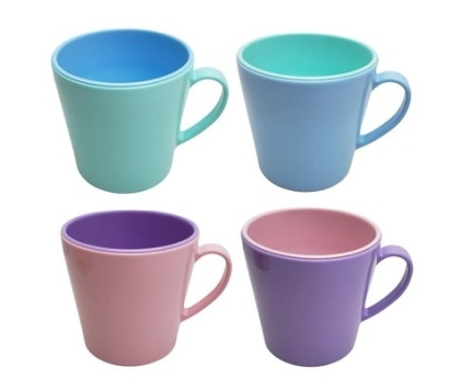 TAZA PLASTICA MAGIC BICOLOR 400 CC
