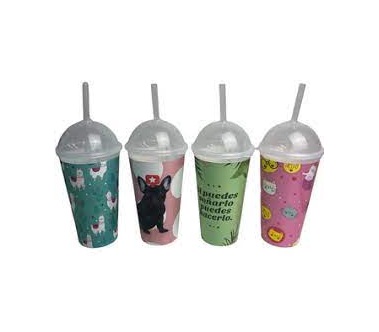 VASO PLASTICO DECO SORBETE 0.5 LT