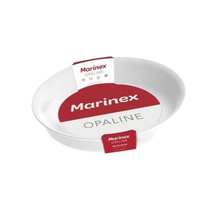 ASADERA VIDRIO OPALINE REDONDA 28 CM