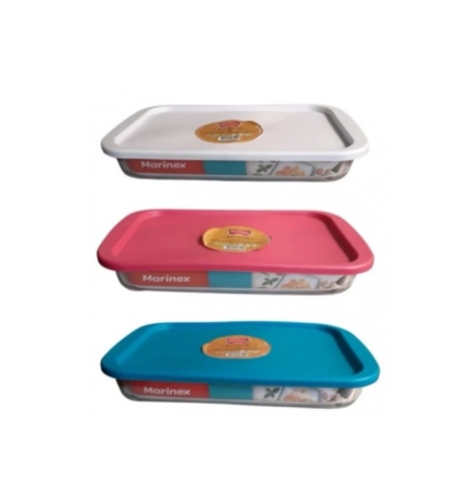 ASADERA VIDRIO RECTANGULAR TAPA 1.6 LT