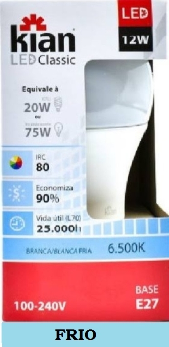 LAMPARA LED CLASSIC FRIO 12W