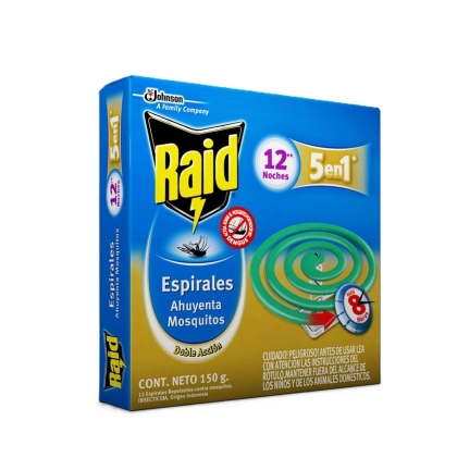 RAID ESPIRALES VERDE ESTUCHE X 12