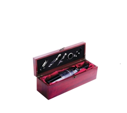 SET ACCESORIO VINO MADERA X 5 PORTA BOTELLA