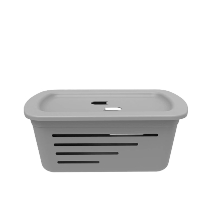 CAJA PLASTICA GRIS TAPA 15 LT 43 X 32 X 17