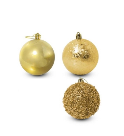 SET BOLAS NAVIDAD 6 CM MIX B X 6