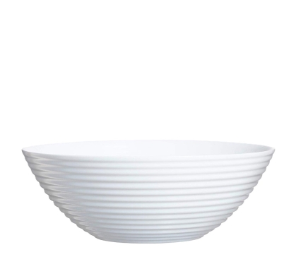 ENSALADERA VIDRIO HARENA 27 CM BLANCO