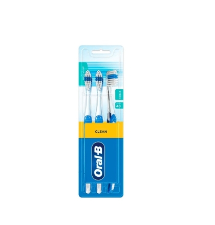 CEPILLO DENTAL ORAL B CLEAN MEDIANO 3 X 1