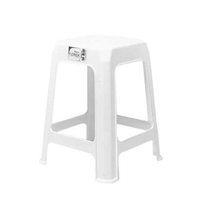 BANQUETA PLASTICA BLANCA FLORIDA