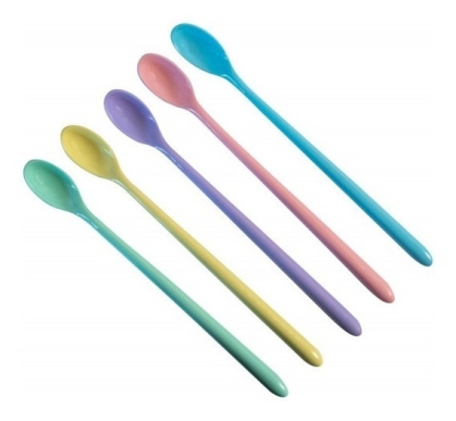 CUCHARA PLASTICA LARGA PASTEL
