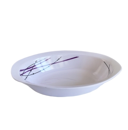 FUENTE MELAMINA OVAL PROFUNDA DECO 25 CM