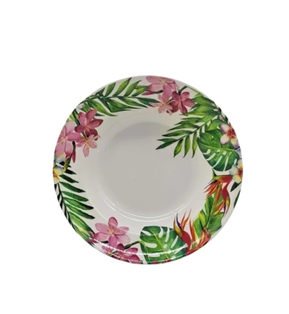 PLATO MELAMINA HONDO DECO 23 CM