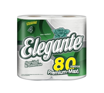 PAPEL HIG ELEGANTE SH 80 MT X 4 ROLLO