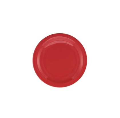 PLATO PORCELANA POSTRE ROJO