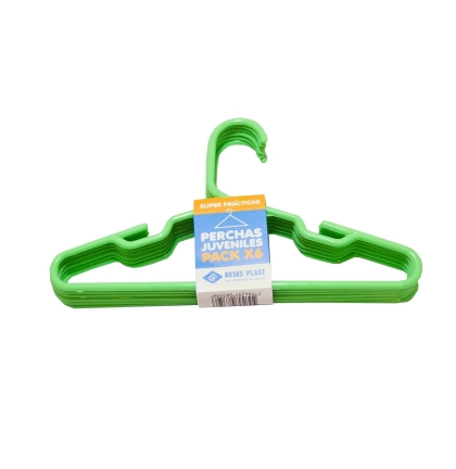PERCHA PLASTICA PEQUE�A REFORZADA X 6
