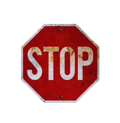 CARTEL CHAPA STOP 24 X 24 CM