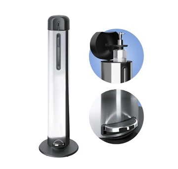 DISPENSER ACERO PIE ALCOHOL GEL