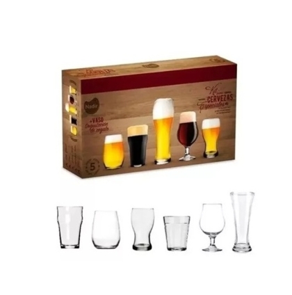 VASO VIDRIO CERVECERO CAJA X 5