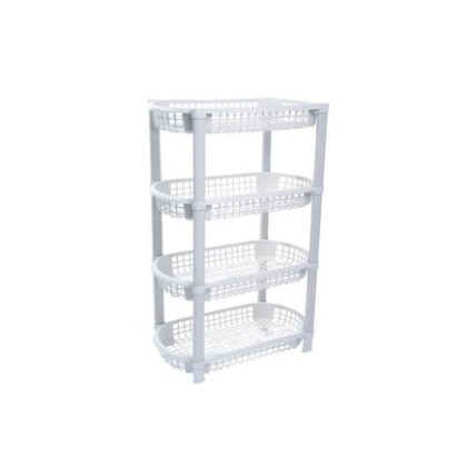 CANASTO MULTIUSO OVAL SIN RUEDA 4 ESTANTES