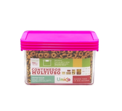 TARRO ACRILICO HERMETICO 1100 CC 15X10X10