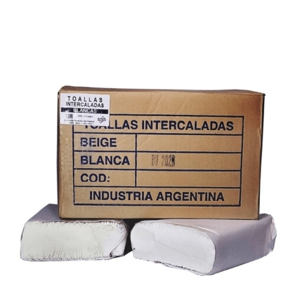 TOALLA INTERCALADA BLANCA 20 CM
