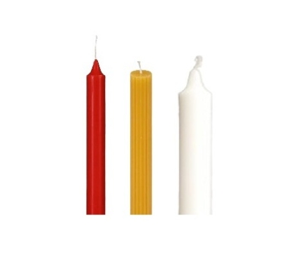 VELA PARAFINA CORTA LISA
