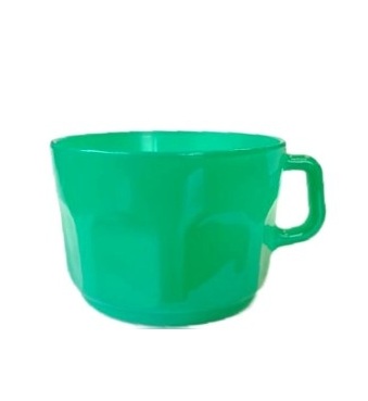 TAZON VIDRIO FACETADO VERDE