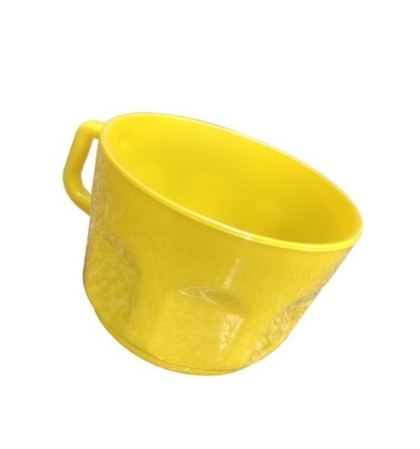 TAZON VIDRIO FACETADO AMARILLO