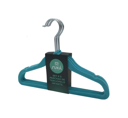 PERCHA TERCIOPELO X 3