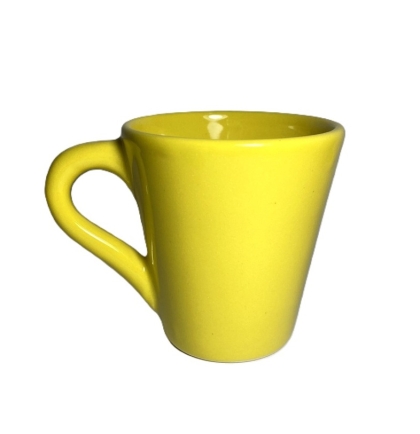 TAZA CERAMICO CONICO LISO COLOR
