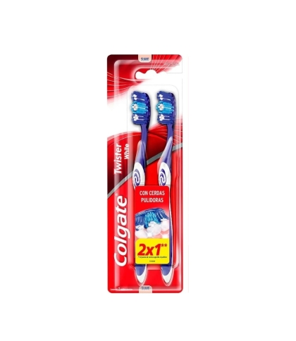 CEPILLO DENTAL COLGATE TWISTER SUAVE 2 X 1