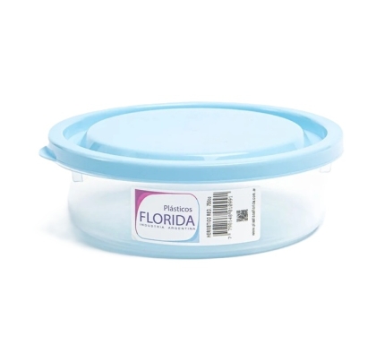 HERMETICO PLASTICO REDONDO FLOR 1 LT