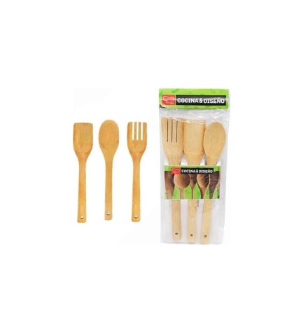 UTENSILLO BAMBU X 3
