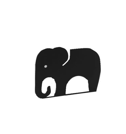 SERVILLETERO METAL NEGRO ELEFANTE