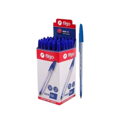 BOLIGRAFO STICK MEDIO AZUL