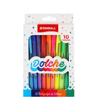 BOLIGRAFO SIMBALL DOLCHE COLORES E X 10