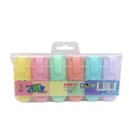 RESALTADOR UU MINI PASTEL E X 6