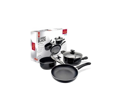 BATERIA TEFLON ROSWELL NEGRO 5 PIEZAS