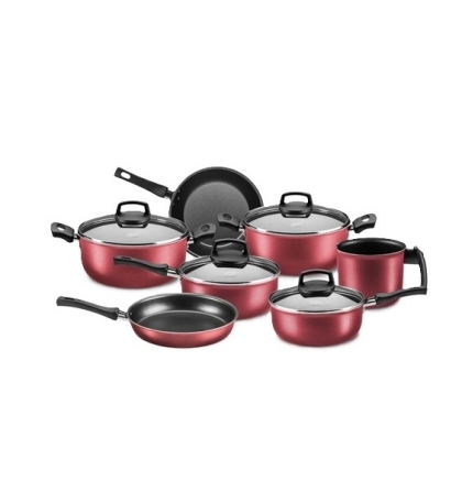 BATERIA TEFLON SAFIRA ROJA 7 PIEZAS