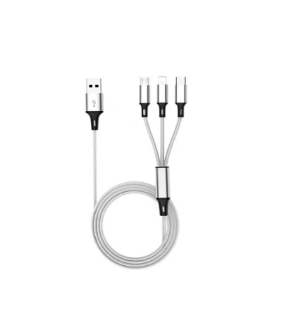 CABLE USB 3 EN 1 C MICRO LIGHTNING