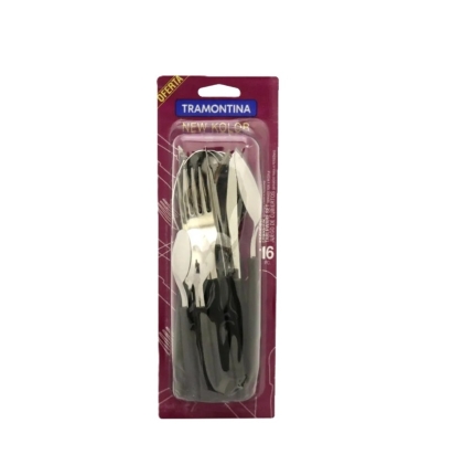 SET CUBIERTO NEW COLOR TRAM X 16 PZ