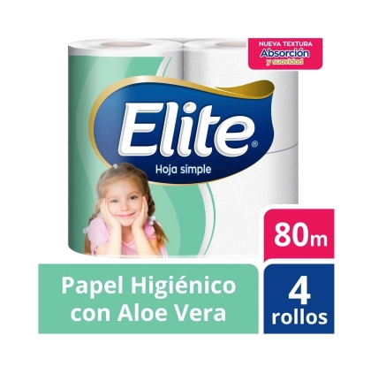 PAPEL HIG ELITE SH ALOE 4 R X 80 MT
