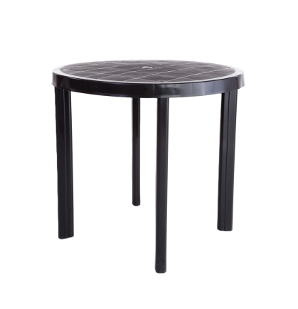 MESA PLASTICA REDONDA 90 NEGRA 