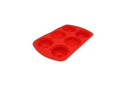 MOLDE SILICONA CUPCAKES FLOR X 6 