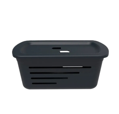 CAJA PLASTICA NEGRA 1.5 LT 18 X 14 X 7.5 