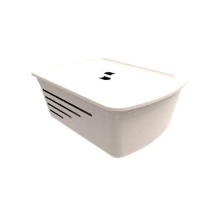 CAJA PLASTICA BLANCA 1.5 LT 18 X 14 X 7.5 